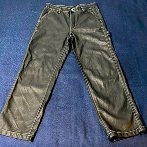 UO BDG Faux Leather Relaxed Fit Baggy Carpenter Pants/ Jeans